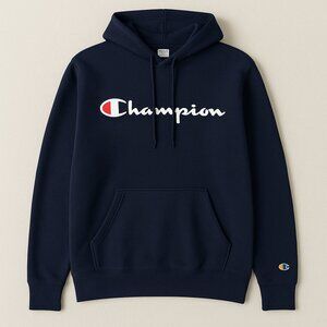 vintage champion hoodie in navy